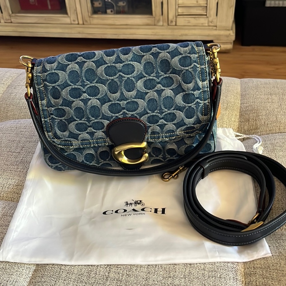 Coach Denim Navy Tabby